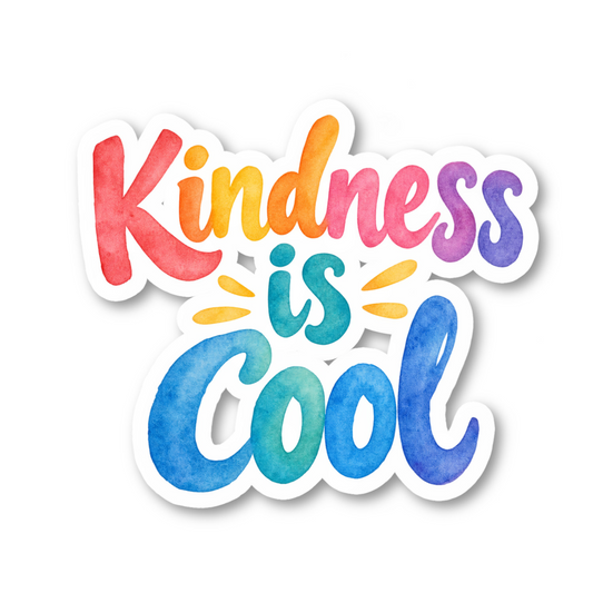 Kindness Is Cool Quote Vinyl Sticker