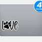 Dog Love Paw Vinyl Stickers