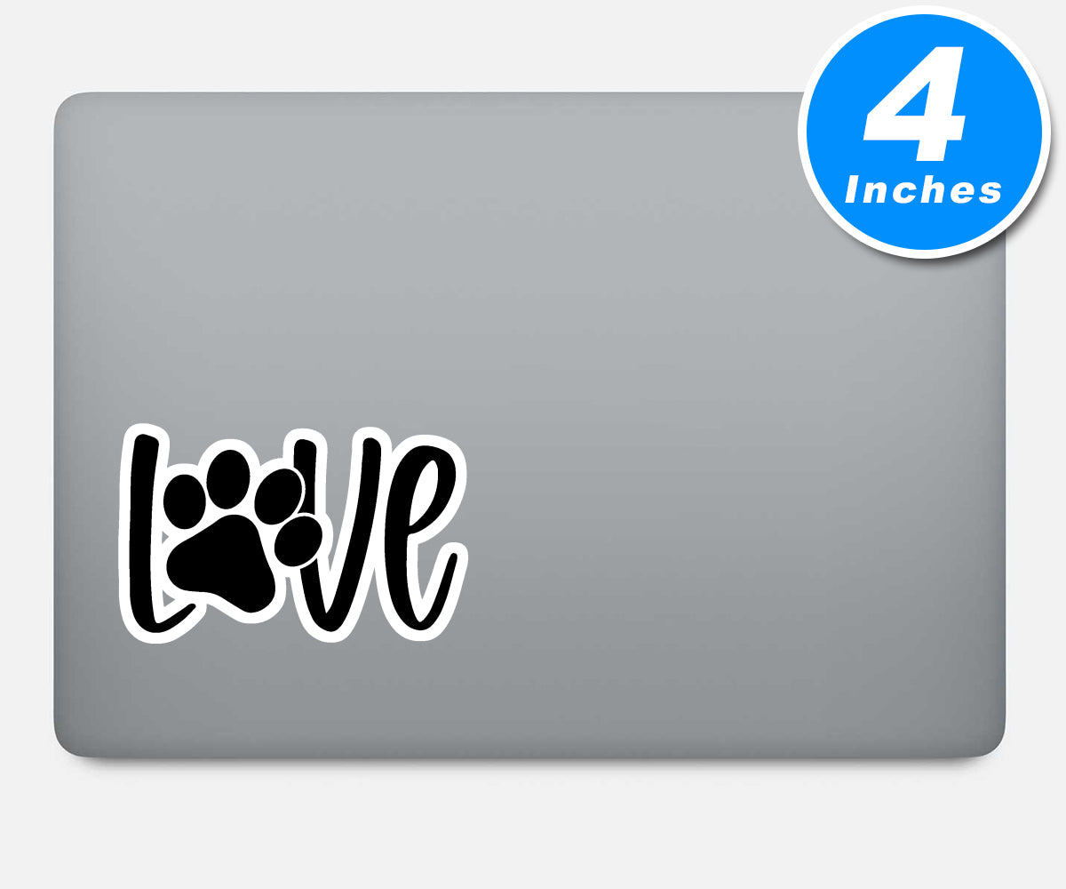 Dog Love Paw Vinyl Stickers
