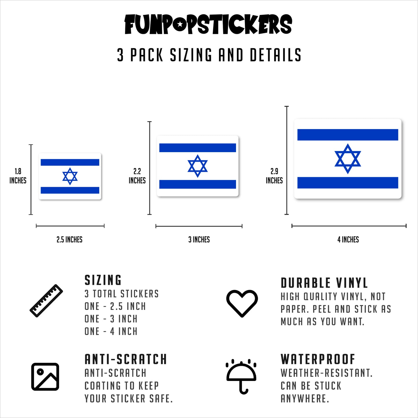 Israel Vinyl Stickers