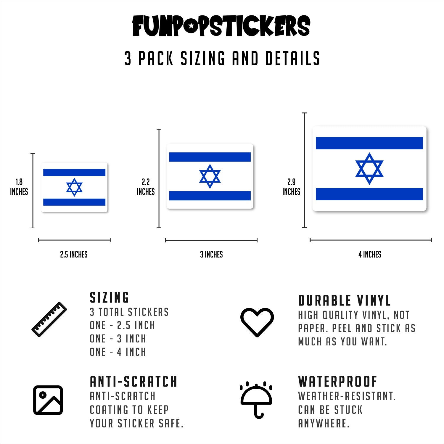 Israel Vinyl Stickers