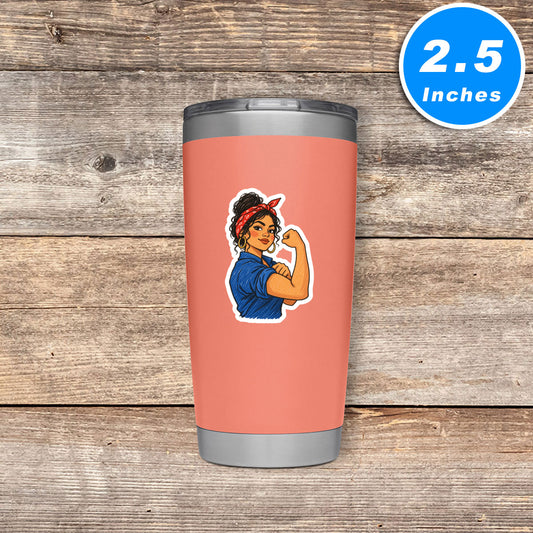 Strong Latina Woman Sticker Vinyl Stickers