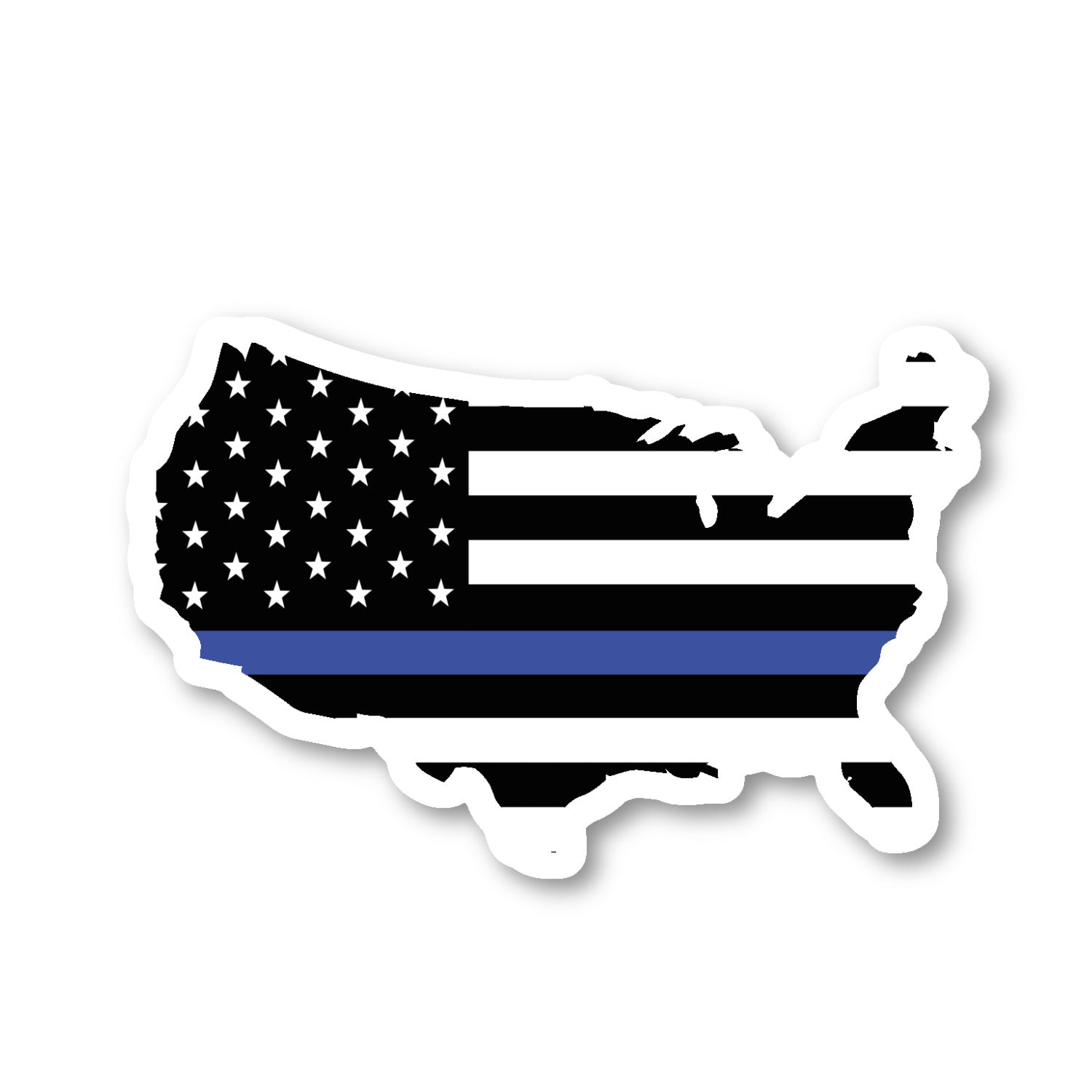 American Flag Thin Blue Line Vinyl Sticker