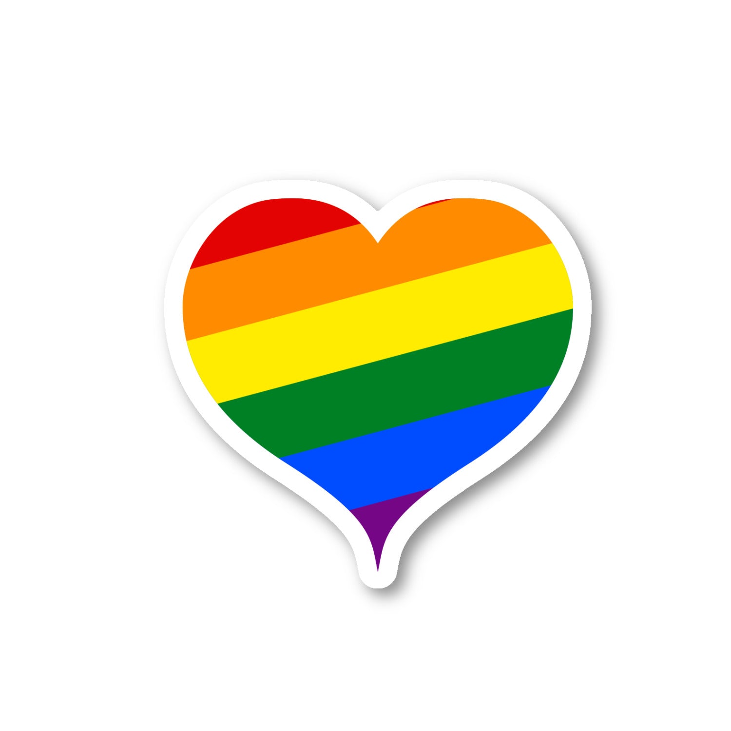 Gay Pride Heart Vinyl Sticker