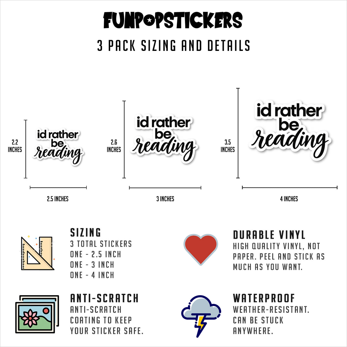 Id Rather Be Reading Quote Vinyl Stickers
