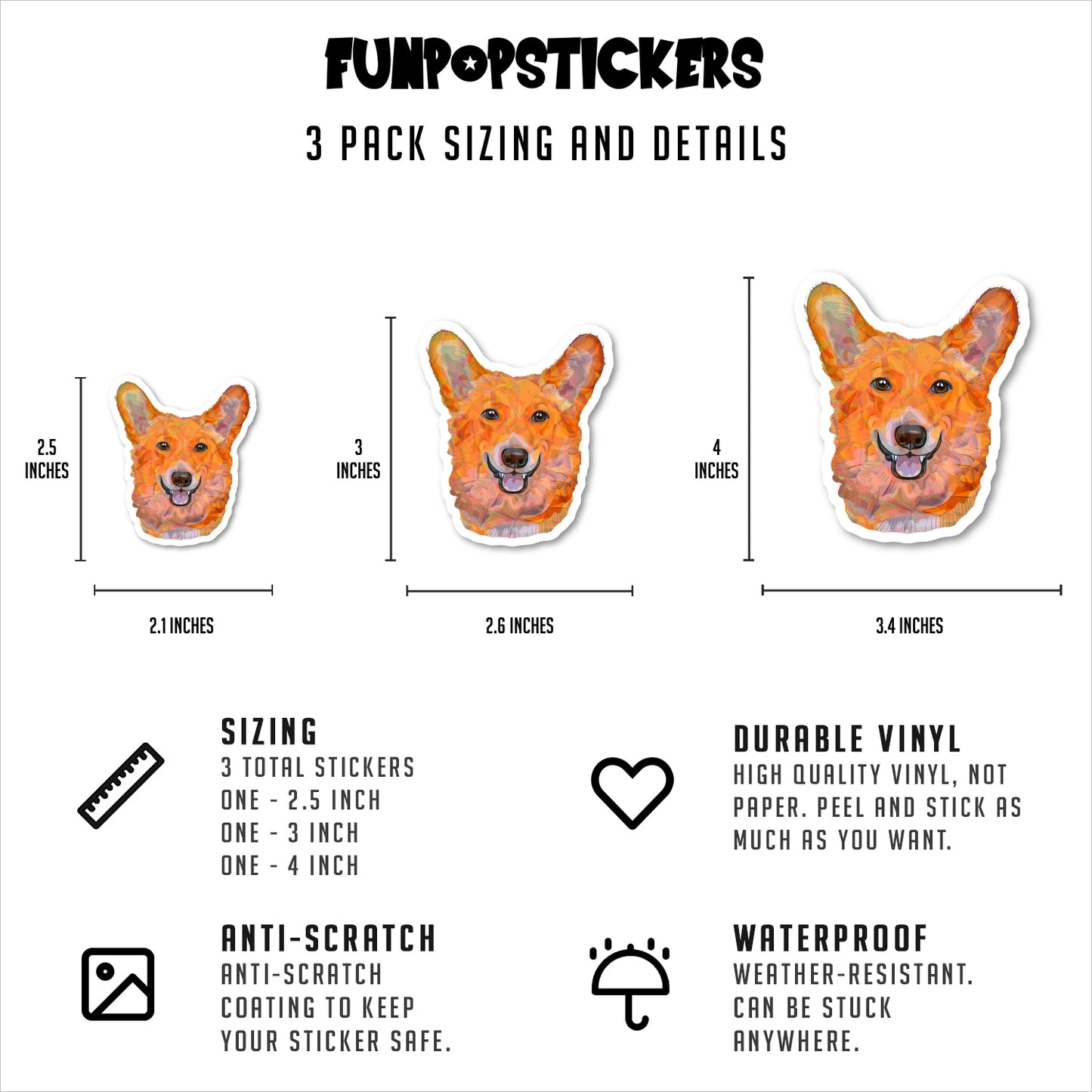 Corgi Vinyl Stickers