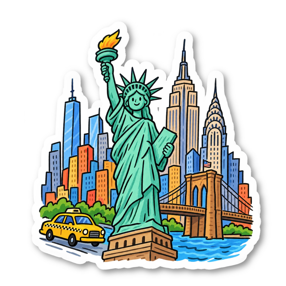 New York Vinyl Sticker