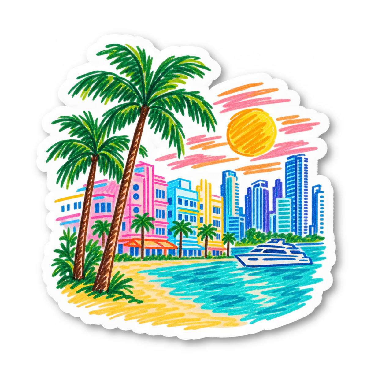 Miami Vinyl Sticker