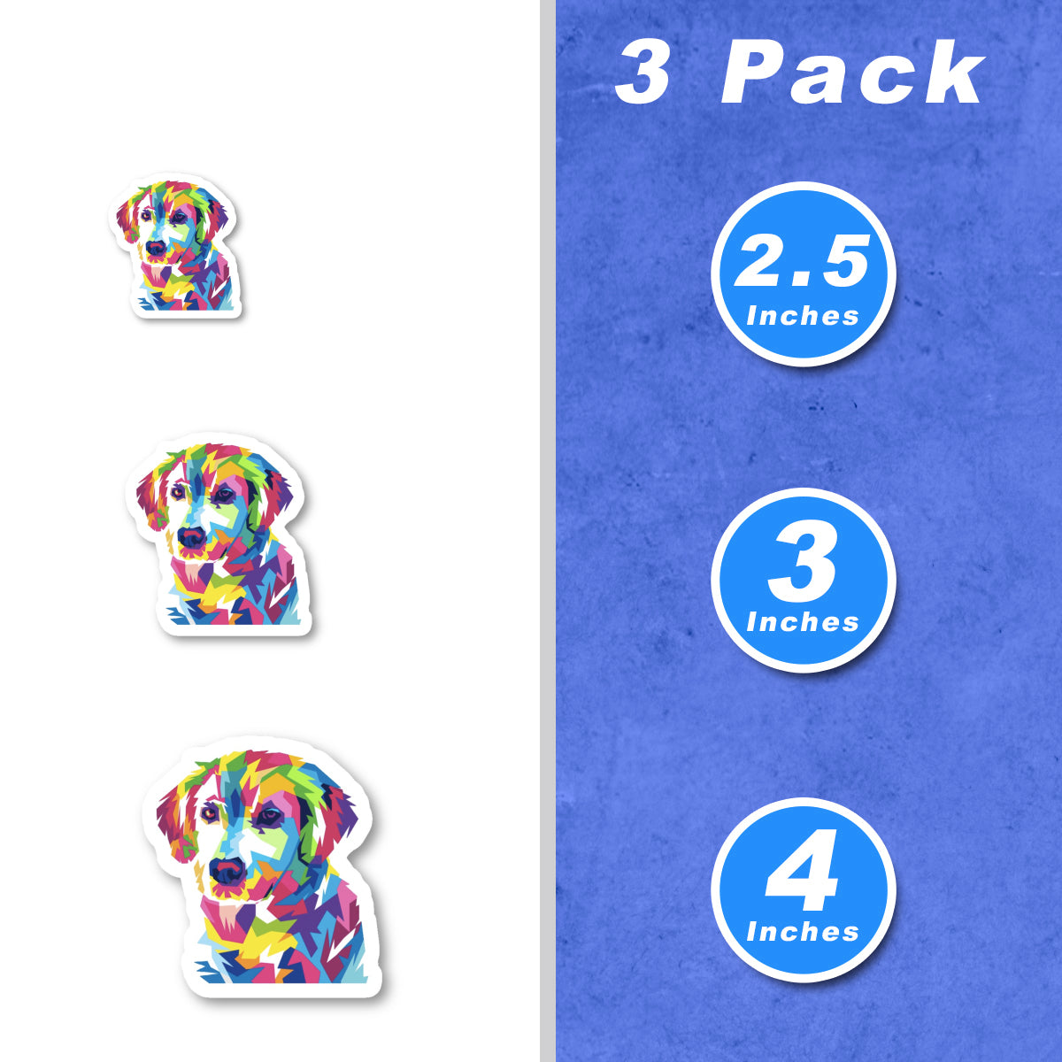 Colorful Dog Vinyl Stickers