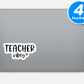 Teacher Vibes Vinyl Stickers
