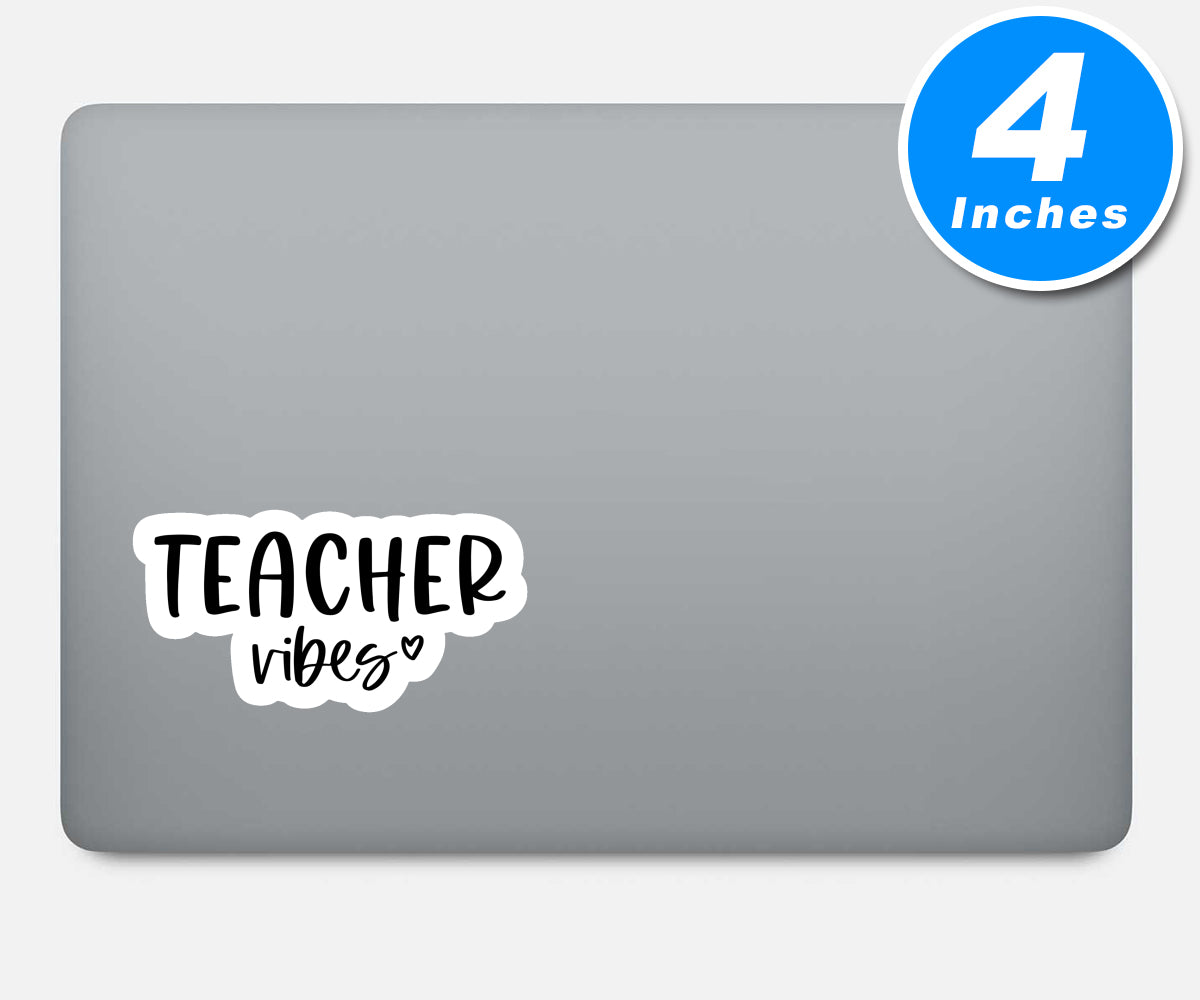 Teacher Vibes Vinyl Stickers