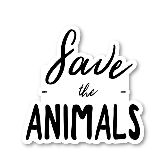 Save The Animals Vinyl Sticker