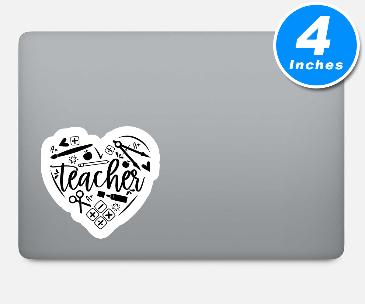Teacher Math Science English Art Vinyl Stickers