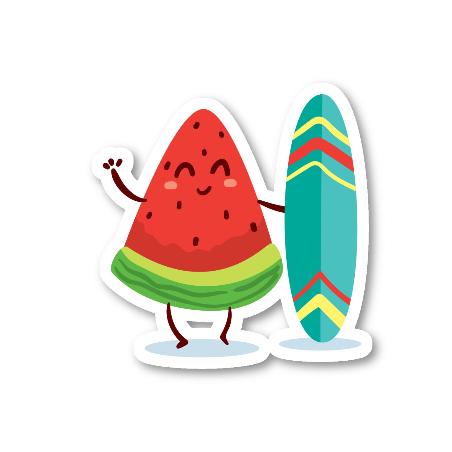 Watermelon Surboarding Vinyl Sticker