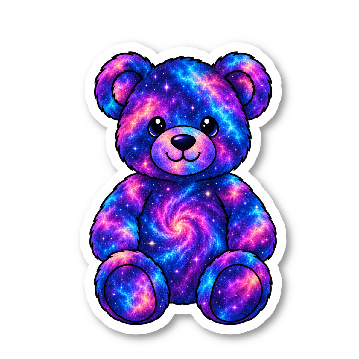 Tie Dye Bear Stickers Vinyl Sticker