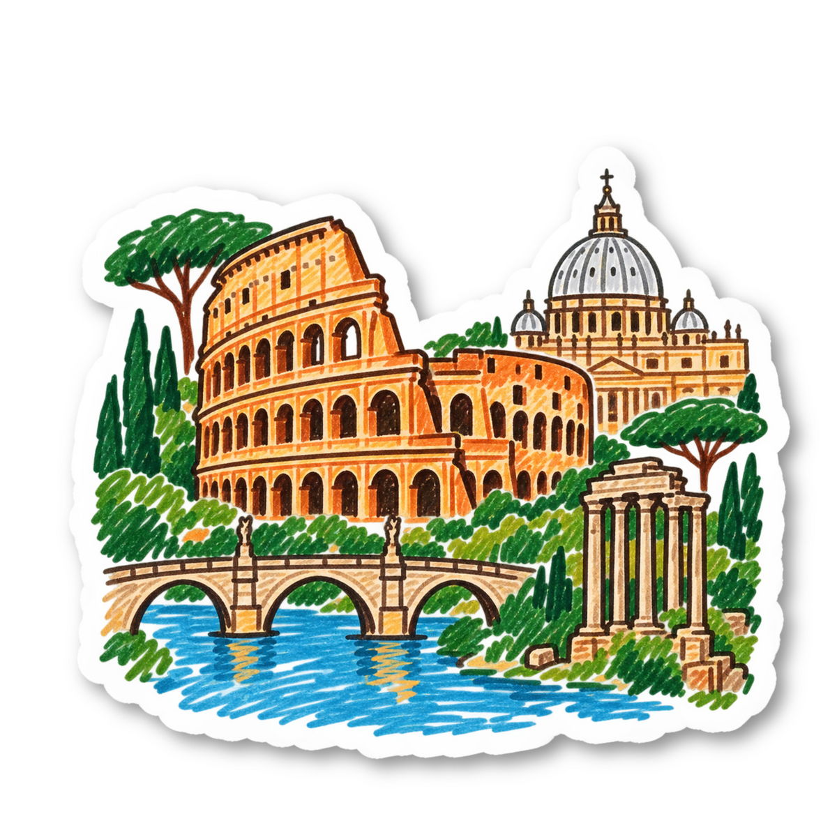 Rome Vinyl Sticker