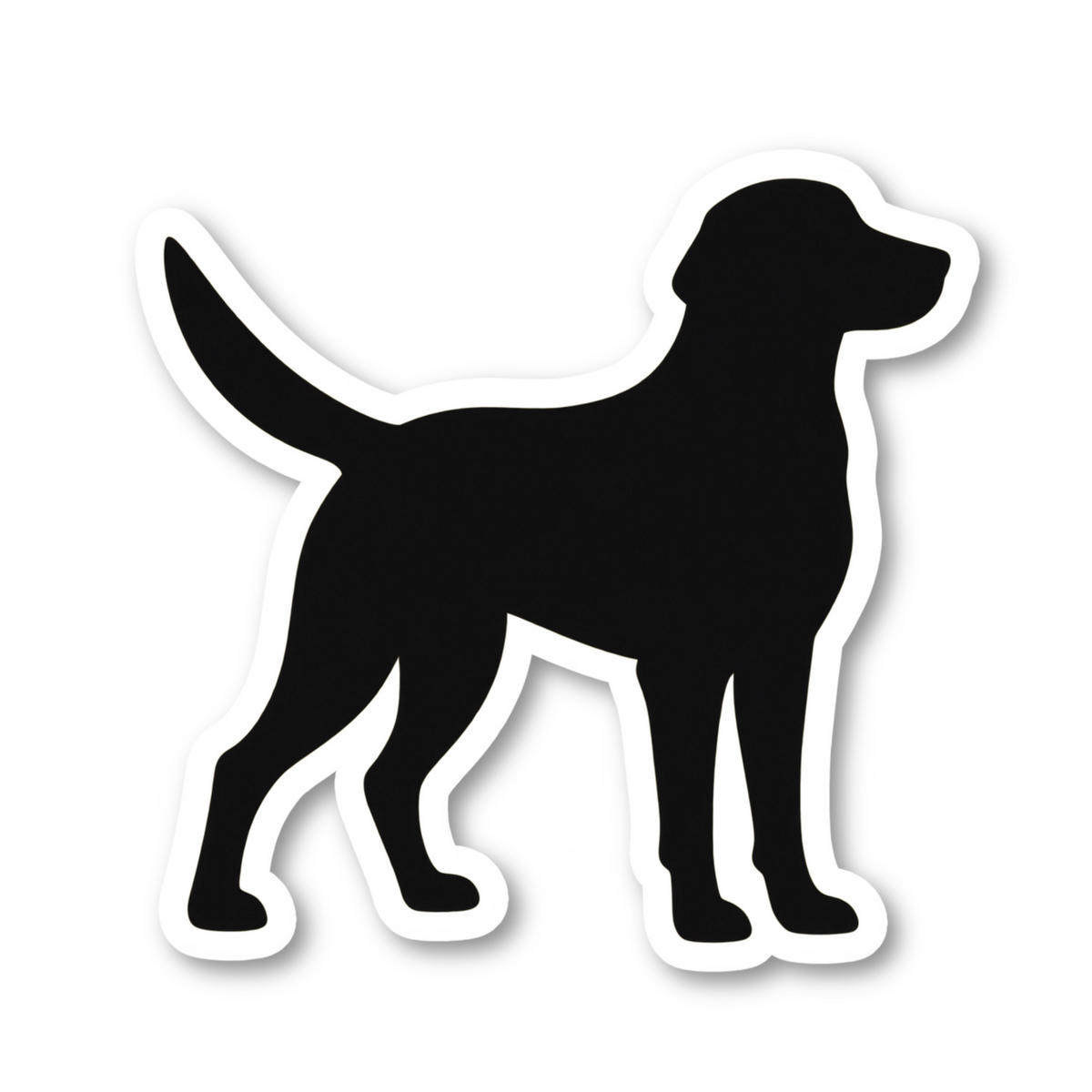 Dog Silhouette Vinyl Sticker