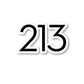 Los Angeles California 213 Area Code Vinyl Sticker