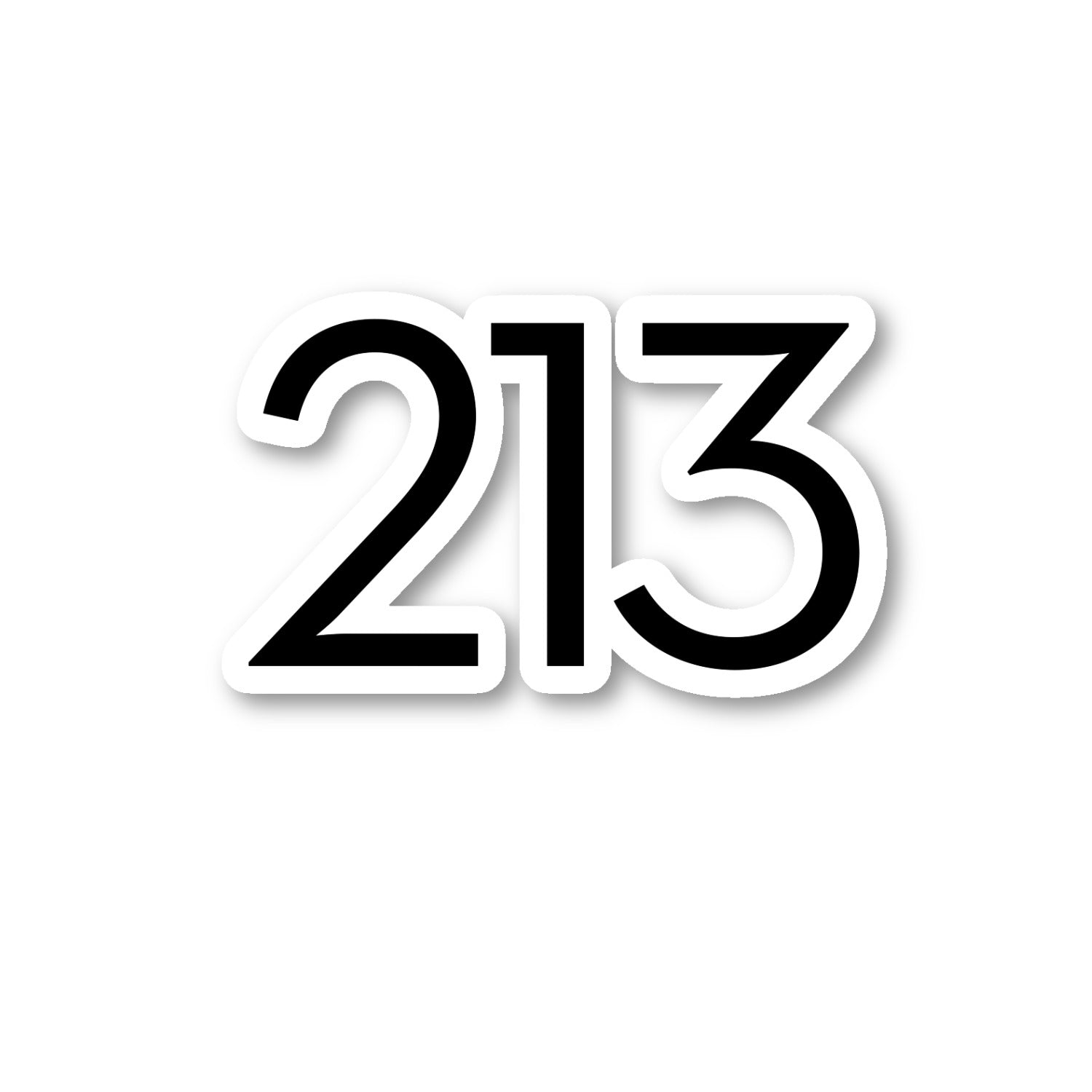 Los Angeles California 213 Area Code Vinyl Sticker
