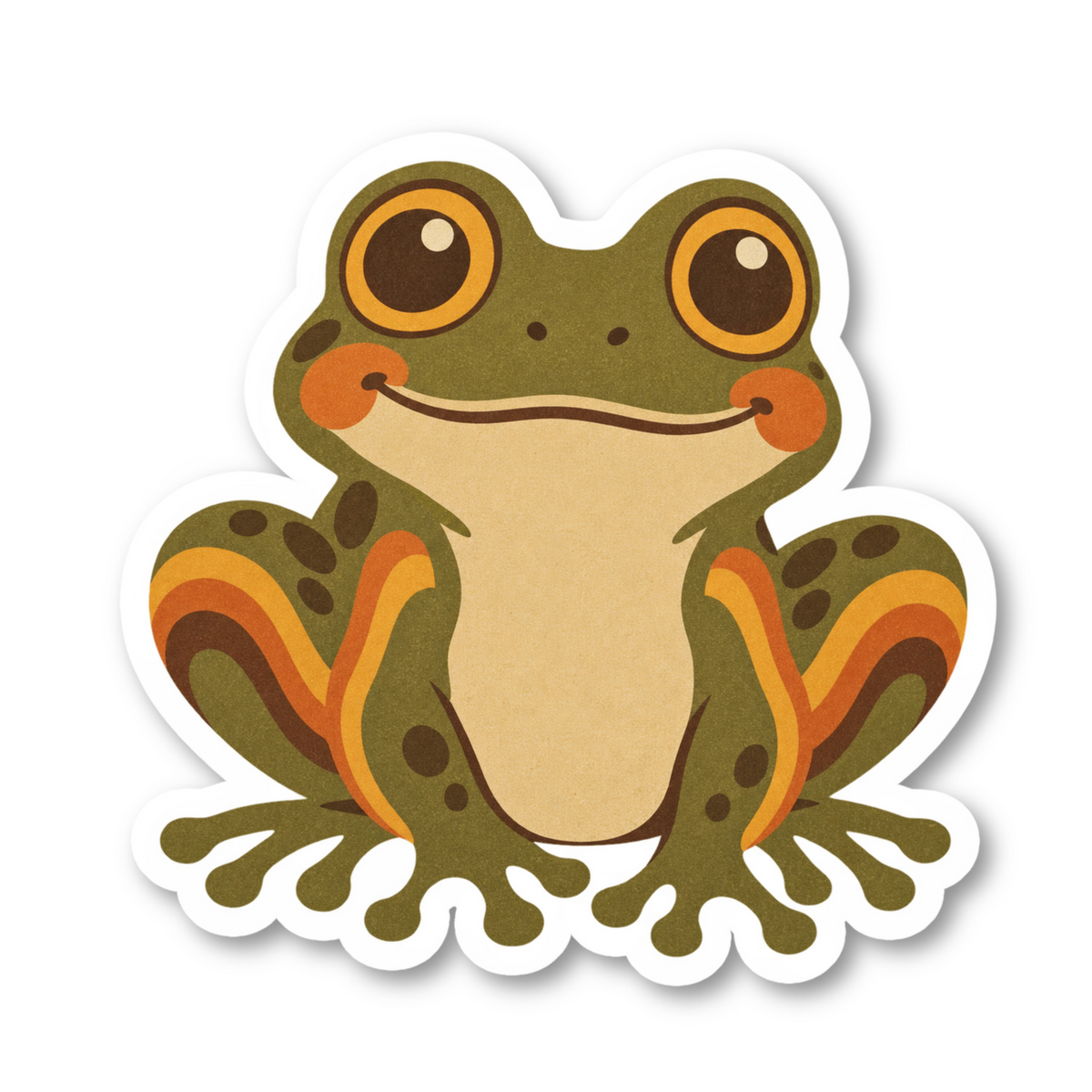 Cute Frog Stickers Vinyl Sticker