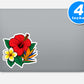 Latin Flowers Vinyl Stickers