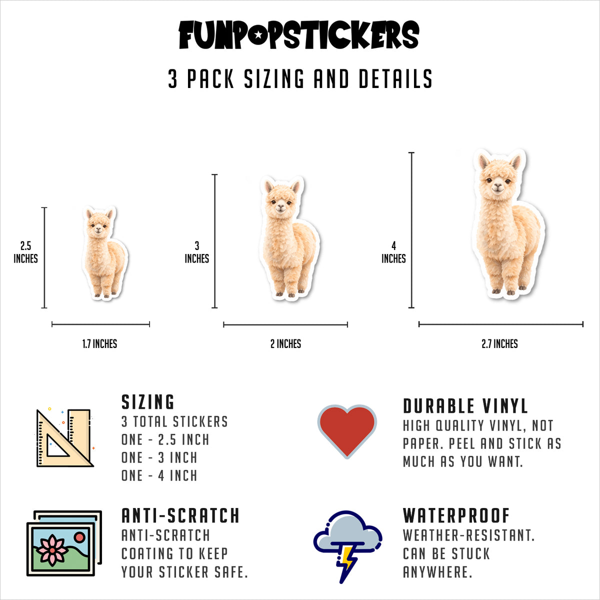 Alpaca Stickers Vinyl Stickers