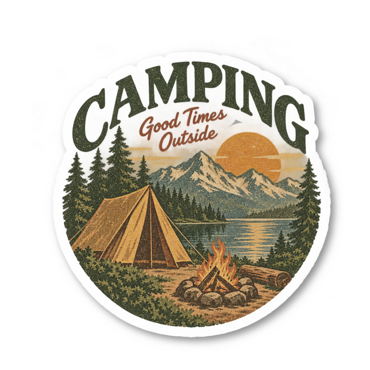 Camping Stickers Vinyl Sticker
