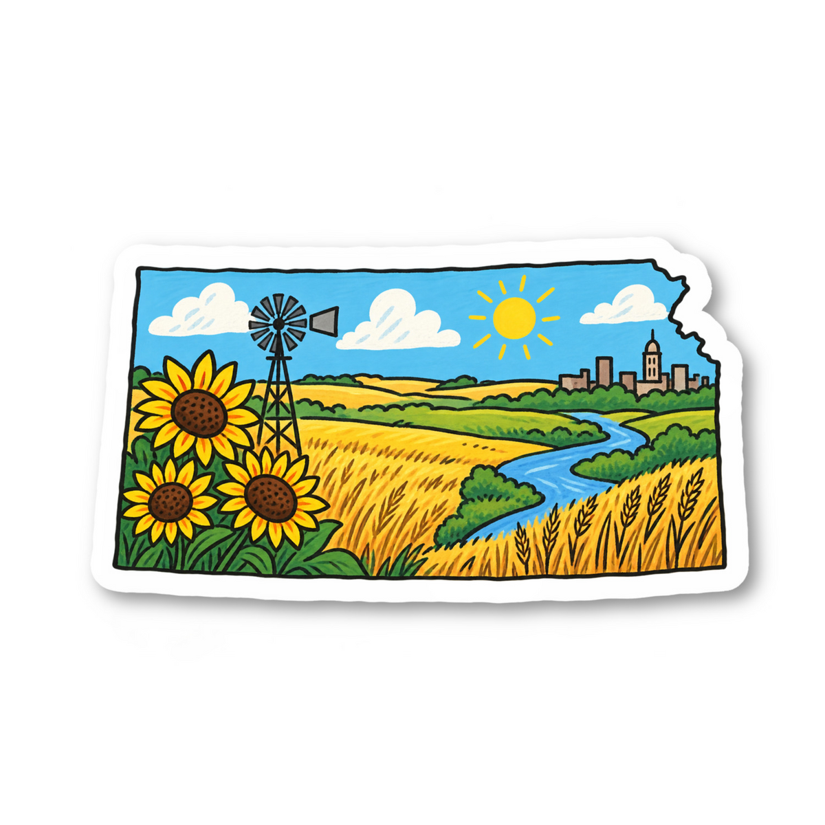 Kansas Vinyl Sticker