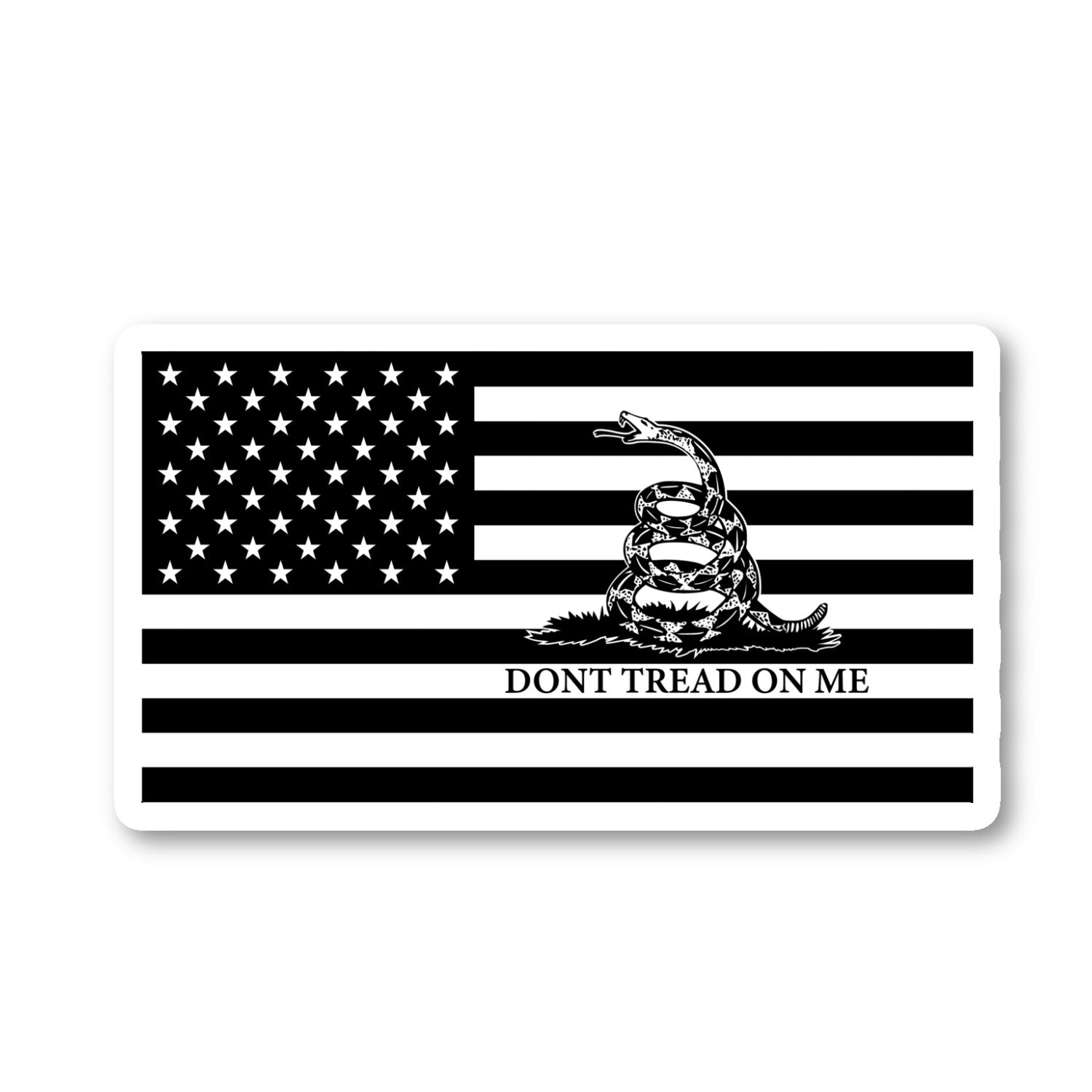 American Flag Dont Tred On Me Vinyl Sticker