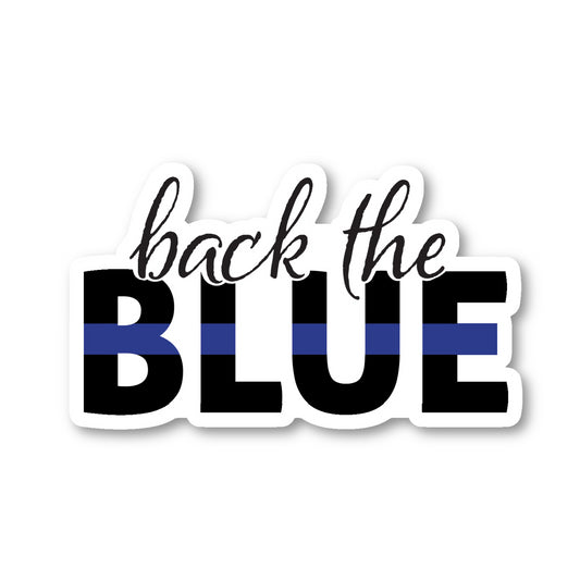 Back The Blue Blue Line Police Vinyl Sticker