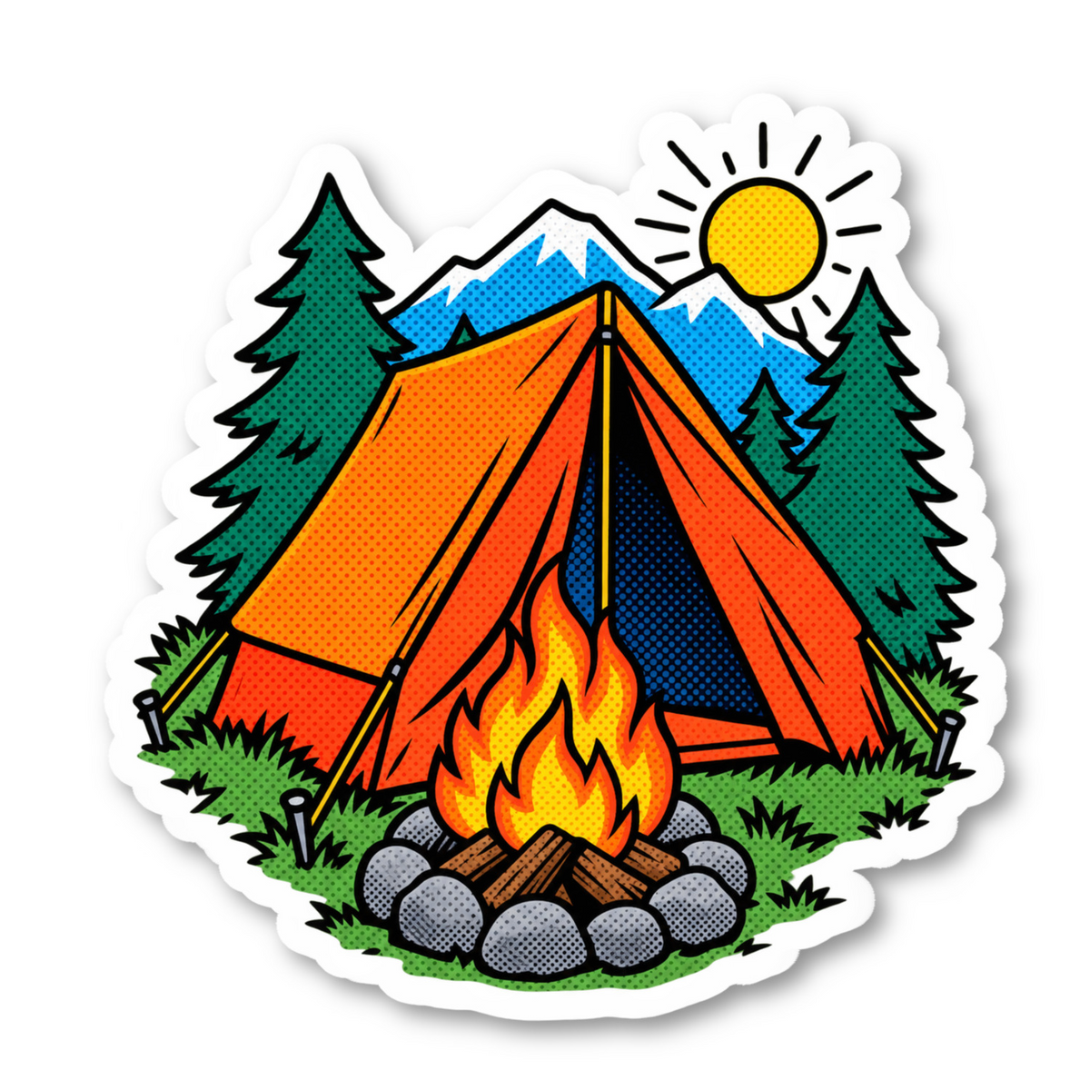 Camping Stickers Vinyl Sticker