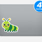 Cartoon Caterpillar Vinyl Stickers