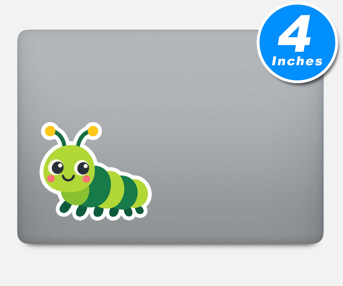 Cartoon Caterpillar Vinyl Stickers
