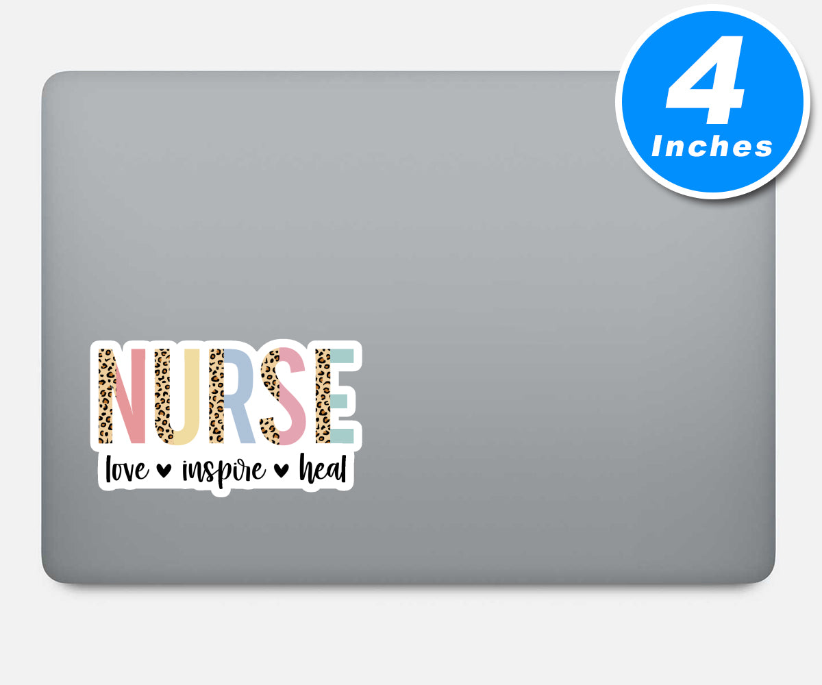 Nurse Love Inspire Heal Vinyl Stickers