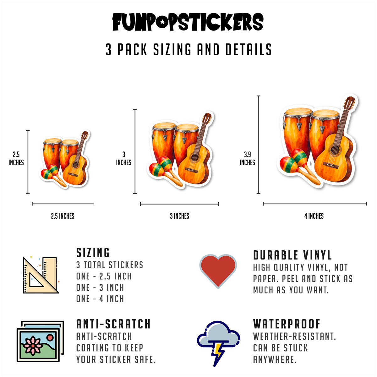 Latin Music Vinyl Stickers