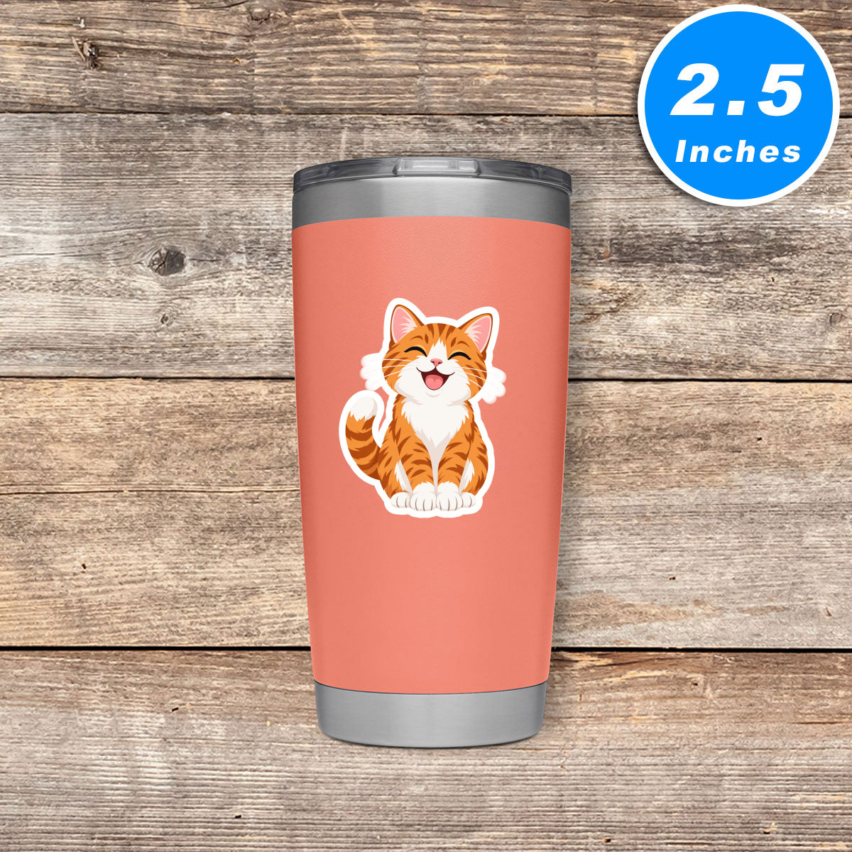 Happy Cat Vinyl Stickers