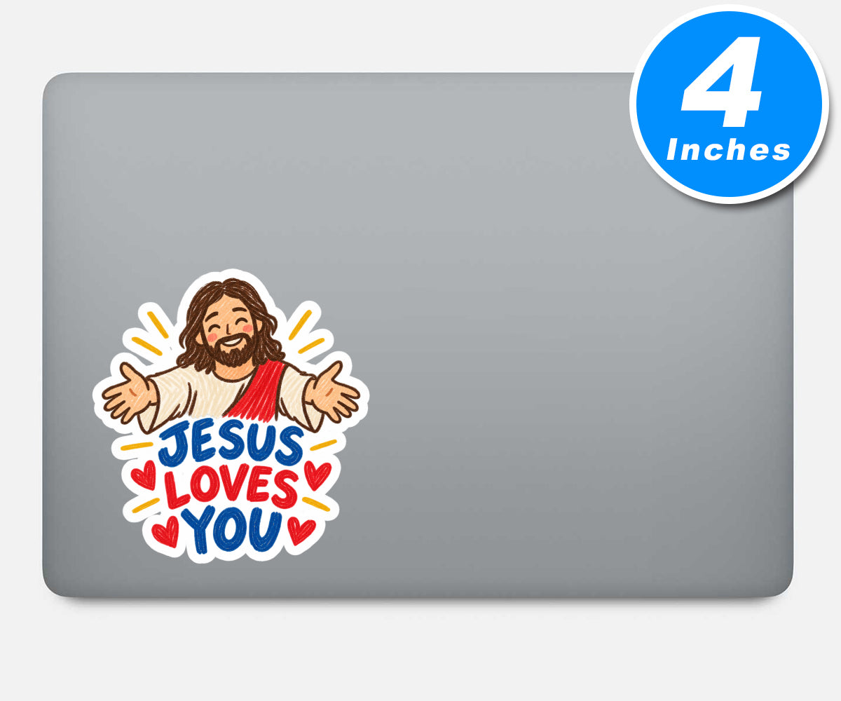 Jesus Loves You Stickers Vinyl Stickers