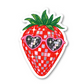 Disco Strawberry Vinyl Sticker