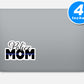 Police Mom Thin Blue Line Vinyl Stickers