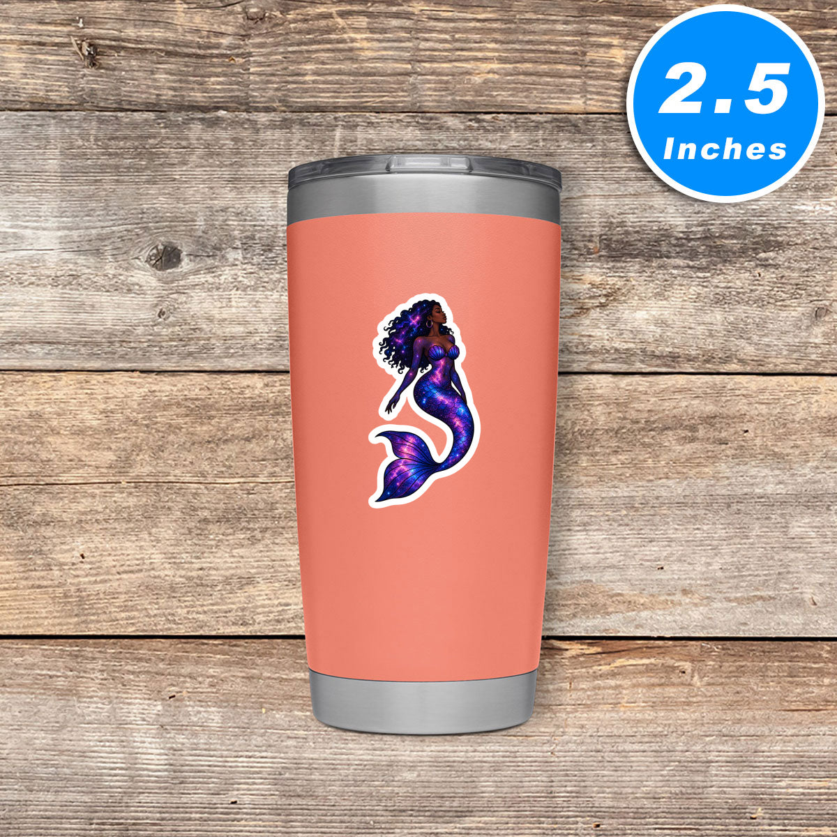 Black Mermaid Stickers Vinyl Stickers