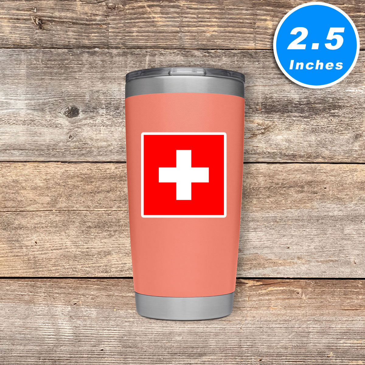 Switzerland Swiss Flag Vinyl Stickers