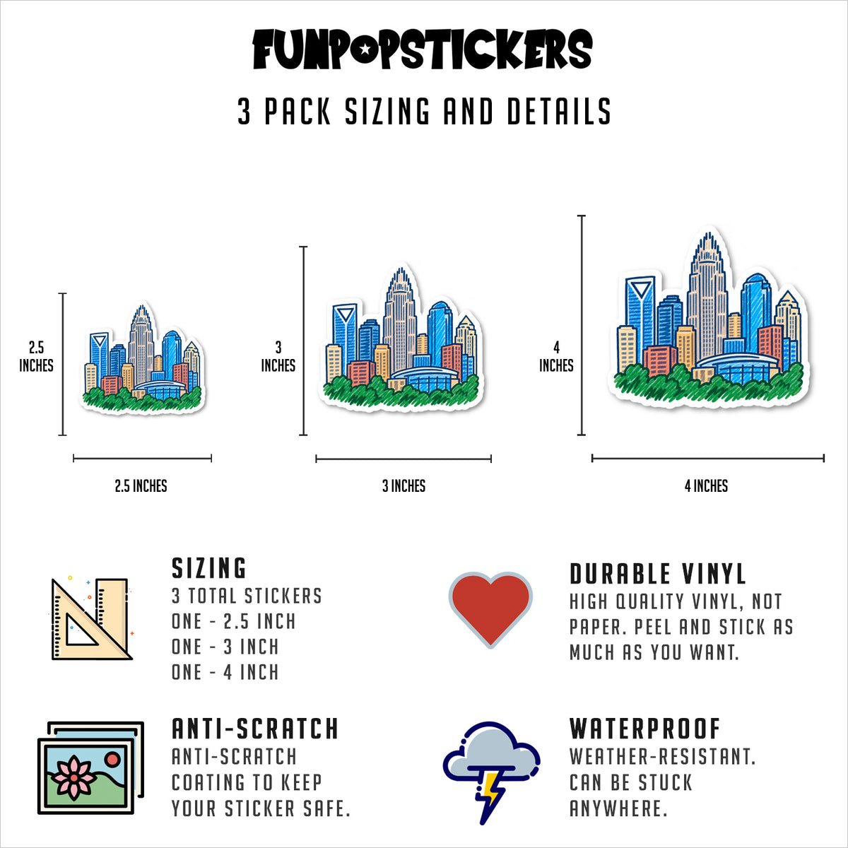 Charlotte Vinyl Stickers