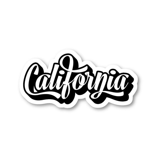 California Cursive Vinyl Sticker