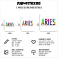Aries Astrology Sign Vinyl Stickers