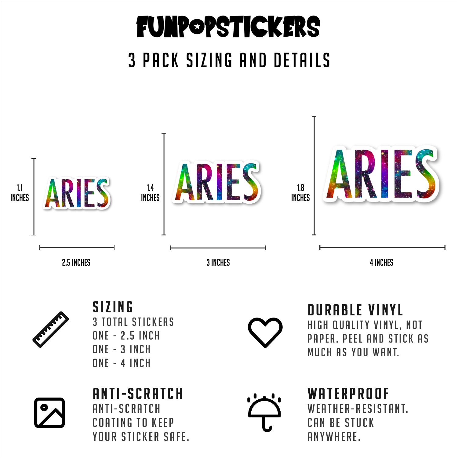 Aries Astrology Sign Vinyl Stickers