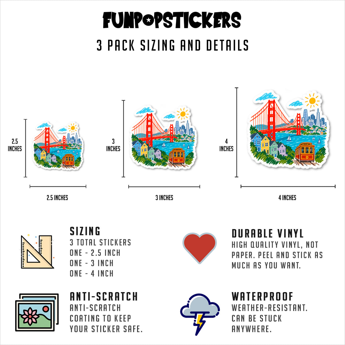San Francisco Vinyl Stickers