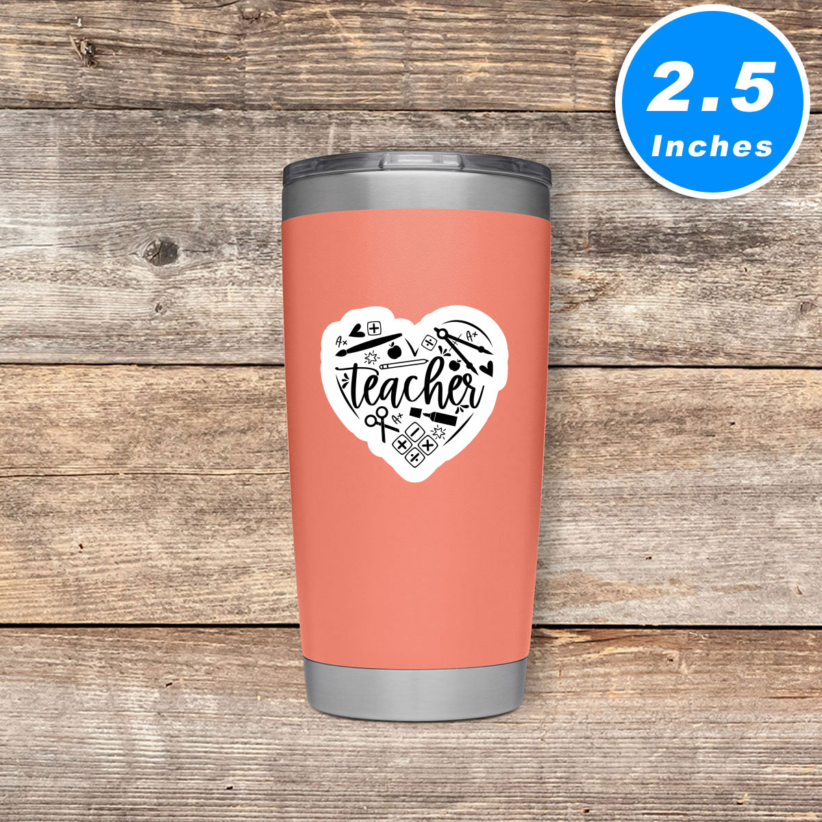 Teacher Math Science English Art Vinyl Stickers