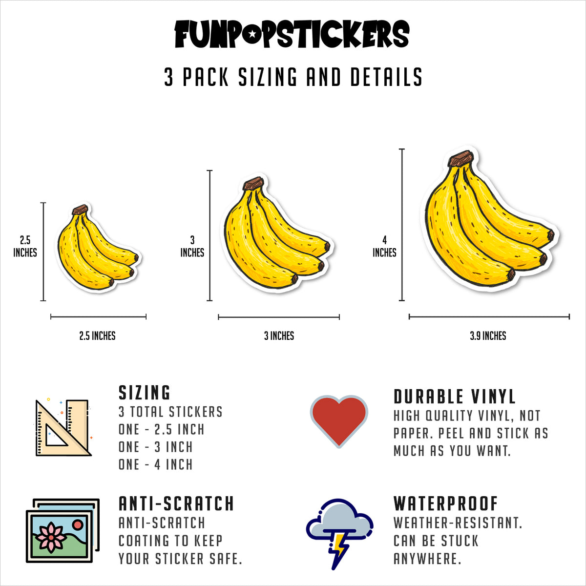 Bananas Stickers Vinyl Stickers