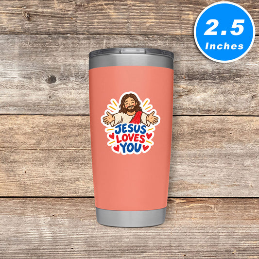 Jesus Loves You Stickers Vinyl Stickers