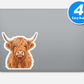 Highland Cow Stickers Vinyl Stickers